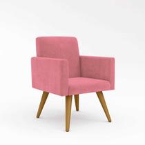Poltrona Decorativa - Escritório - Recepção - Balaqui Decor Rosa