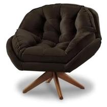 Poltrona Decorativa Estofada Base Giratória Califórnia