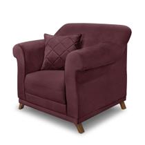 Poltrona Decorativa Estofada Sala Quarto Escritório Leitura Fiorela