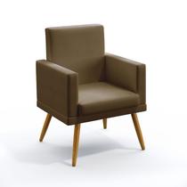 Poltrona Decorativa Estofada Vega Com Roda Pé Para Sala de Estar Sued Capuccino Aradecor Poltrona Decorativa Estofada Vega Com Roda Pé Para Sala de Estar Sued Capuccino Aradecor