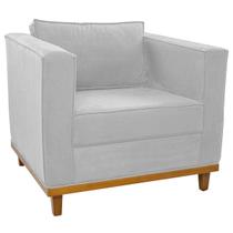 Poltrona Decorativa Europa Corano Branco Amarena Móveis