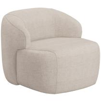 Poltrona Decorativa Fixa Orgânica Living Barolo L06 Linho Bege