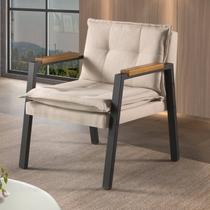 Poltrona Decorativa Fortaleza Base em Aço Industrial