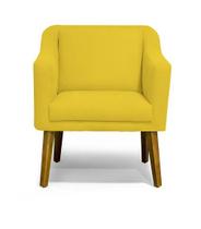 Poltrona Decorativa Gabriela Suede Amarelo - MeuLar Decorações