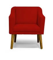 Poltrona Decorativa Gabriela Suede Vermelho - Casa & Estofados