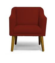Poltrona Decorativa Gabriela Suede Vinho - Casa & Estofados