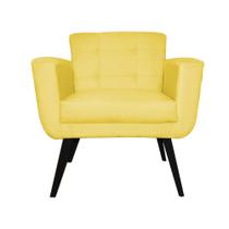 Poltrona Decorativa Geovana Suede Amarelo - Malta Decor