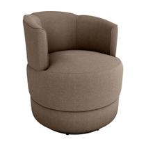 Poltrona Decorativa Giratória Base De Ferro Marselha Matrix Boucle Marrom Poltrona Decorativa Giratória Base De Ferro Marselha Matrix Boucle Marrom