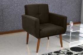 Poltrona Decorativa Havana Suede Marrom B256 - Matrix Poltrona Decorativa Havana Suede Marrom B256 - Matrix