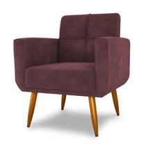 Poltrona Decorativa Havana Veludo Rosê E-431
