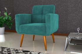Poltrona Decorativa Havana Veludo Verde Menta E437 - Matrix