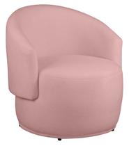 Poltrona Decorativa Heitor Sala Escritório e Recepção Suede Rosa Eli Móveis e Decoração Poltrona Decorativa Heitor Sala Escritório e Recepção Suede Rosa Eli Móveis e Decoração