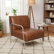 Poltrona Decorativa Helena material sintético PU Espuma D26 Nozes D'Rossi Poltrona Decorativa Helena material sintético PU Espuma D26 Nozes D'Rossi
