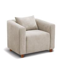 Poltrona Decorativa Helena Suede Bege - Inova Decorações Poltrona Decorativa Helena Suede Bege - Inova Decorações
