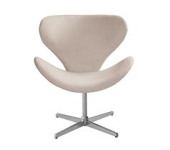 Poltrona Decorativa Isis Swan Cadeira Giratória Pé Metal Escritório, Home Office