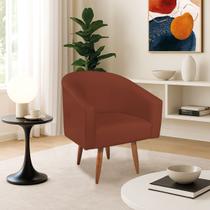 Poltrona Decorativa Jade Design Moderno Sala de Estar Quarto Escritório Confortável Luxo Pés Palito Bouclé