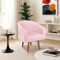 Poltrona Decorativa Jade Design Moderno Sala de Estar Quarto Escritório Confortável Luxo Pés Palito Suede