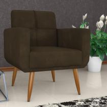 Poltrona Decorativa Juan Veludo Turkey Marrom Poltrona Decorativa Juan Veludo Turkey Marrom