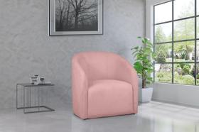 Poltrona Decorativa Julia Boucle Rosa - LM DECOR