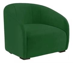 Poltrona Decorativa Julia Sala Recepção Suede Verde - INCASA DECOR