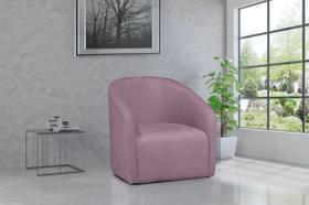 Poltrona Decorativa Julia Veludo Rose - LM DECOR