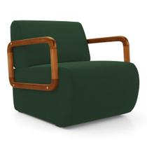 Poltrona Decorativa Kavya Veludo Espuma D26 com Braços Verde Escuro Abmaza Poltrona Decorativa Kavya Veludo Espuma D26 com Braços Verde Escuro Abmaza