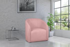 Poltrona Decorativa Lara Boucle Rosa - LM DECOR Poltrona Decorativa Lara Boucle Rosa - LM DECOR