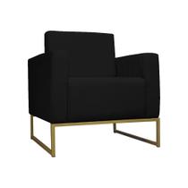Poltrona Decorativa Leticia Slim Base Metal Suede Preto Poltrona Decorativa Leticia Slim Base Metal Suede Preto