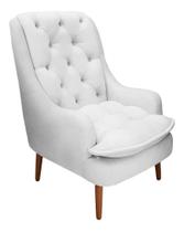 Poltrona Decorativa Lille material sintético Branco - Dominic Decor Poltrona Decorativa Lille material sintético Branco - Dominic Decor