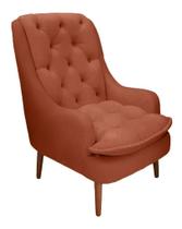 Poltrona Decorativa Lille Veludo Terracota - Dominic Decor Poltrona Decorativa Lille Veludo Terracota - Dominic Decor
