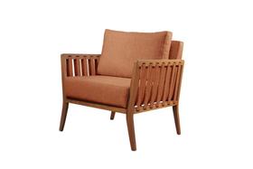 Poltrona Decorativa Linho Terracota Lua