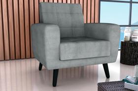 Poltrona Decorativa Lívia Boucle Cinza F497 - Matrix Poltrona Decorativa Lívia Boucle Cinza F497 - Matrix