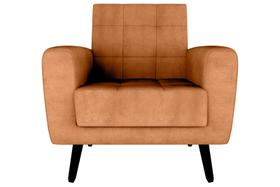 Poltrona Decorativa Lívia Boucle Mostarda F-493