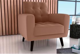 Poltrona Decorativa Lívia Veludo Ferrugem E435 - Matrix