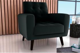 Poltrona Decorativa Lívia Veludo Preto C451 - Matrix - LONDRILAR