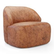Poltrona Decorativa Living Kaya Orgânica Sintético Ocre - Abmaza Poltrona Decorativa Living Kaya Orgânica Sintético Ocre - Abmaza
