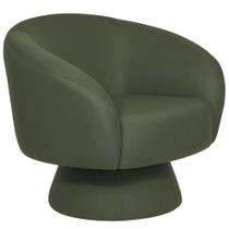 Poltrona Decorativa Liz Giratória Linho Verde - Nexta Casa Poltrona Decorativa Liz Giratória Linho Verde - Nexta Casa