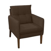 Poltrona Decorativa Liz Sala Escritório e Recepção Suede Marrom Eli Móveis e Decoração Poltrona Decorativa Liz Sala Escritório e Recepção Suede Marrom Eli Móveis e Decoração
