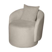 Poltrona Decorativa Lua Orgânica Bouclê Bege Sala Estar Recepção - Divalê Shop Poltrona Decorativa Lua Orgânica Bouclê Bege Sala Estar Recepção - Divalê Shop