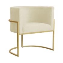 Poltrona Decorativa Luana Base em Metal Suede Cores - DS Estofados