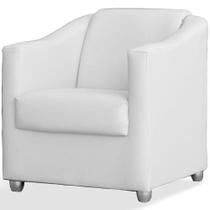 Poltrona Decorativa Luiza Sintético Branco Poltrona Decorativa Luiza Sintético Branco