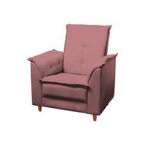 Poltrona Decorativa Luna D26 Recepção Clínica Barbearia Pés Palito Tana Decor