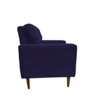 Poltrona Decorativa Luna Sued Azul Royal - Kimi Design