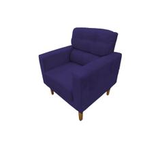 Poltrona Decorativa Luna Sued Azul Turquesa - Kimi Design Poltrona Decorativa Luna Sued Azul Turquesa - Kimi Design