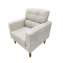 Poltrona Decorativa Luna Sued Rosa - Kimi Design