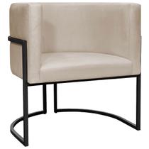 Poltrona Decorativa Luna Suede Cores Base de Ferro PRETA Poltrona Decorativa Luna Suede Cores Base de Ferro PRETA