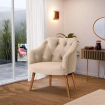 Poltrona Decorativa Luxo Beatriz Veludo Com Capitonê - LV MOVEIS