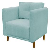 Poltrona Decorativa Luxo Para Sala Recepção Consultório Escritório Aviv Linho Premium