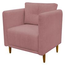 Poltrona Decorativa Luxo Para Sala Recepção Consultório Escritório Aviv Linho Premium