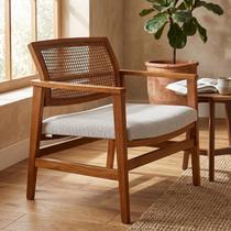Poltrona Decorativa Madeira Maciça Bossa 64cm Poltrona Decorativa Madeira Maciça Bossa 64cm
